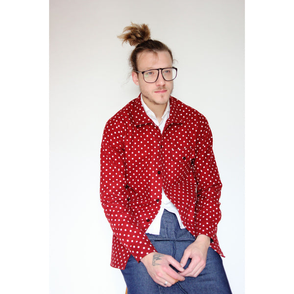 American Flannel Overshirt | Red Polka Dot - Is this Menswear?
 - 1