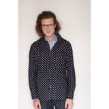 American Flannel Overshirt | Navy Polka Dot - Is this Menswear?
 - 1