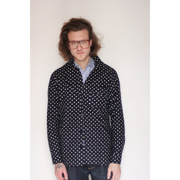 American Flannel Overshirt | Navy Polka Dot - Is this Menswear?
 - 1
